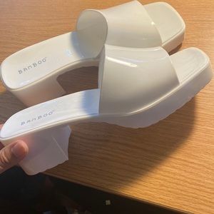 White Bamboo sandals